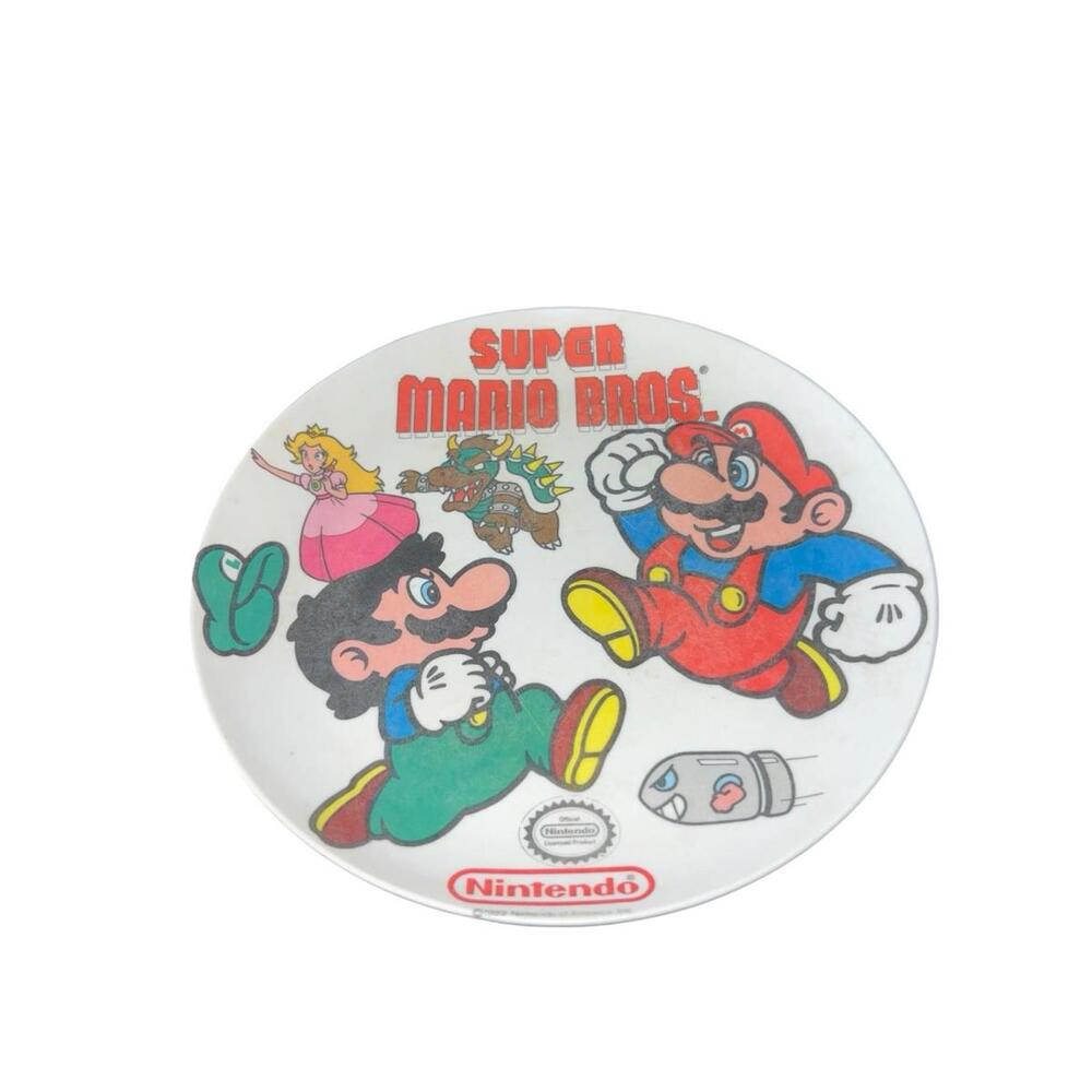 SUPER MARIO BROS VTG‎ 1989 Nintendo 8" Plate Peter Pan Ind. Newark N. J., USA